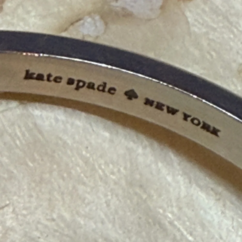 Kate Spade New York Silver Tone Crystal Bracelet Minimalist‎ Stackable 8”